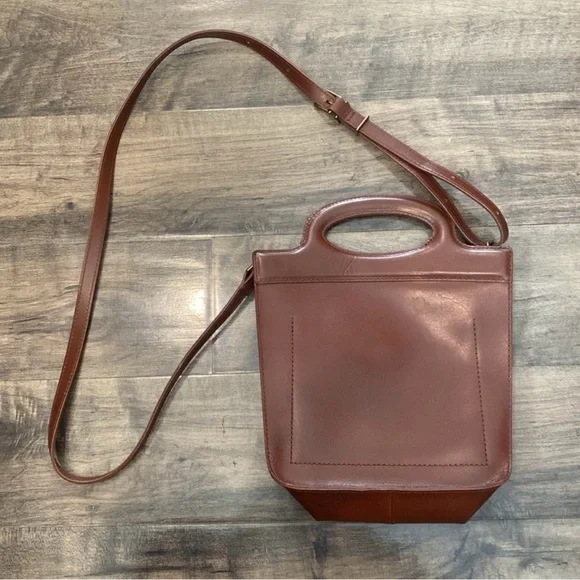 NWT Madewell The Toggle Crossbody Bag In Cherry Wood - Picture 5 of 12